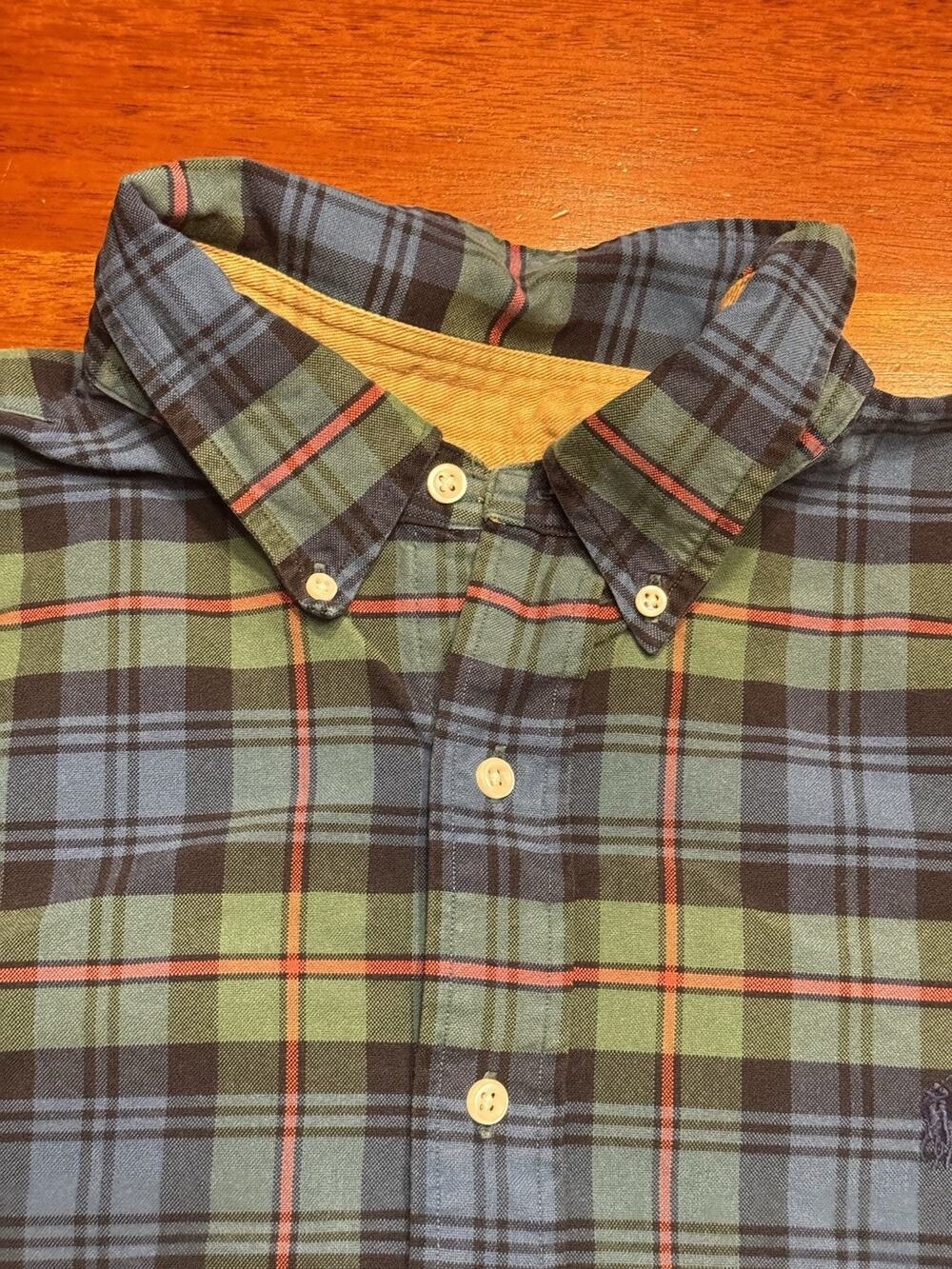 XXL Polo Ralph Lauren Green Tartan Plaid Flannel Long Sleeve Button Down Shirt